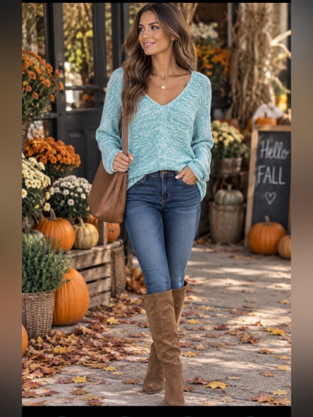 NWT Free People oversized Blue Chunky knit sweater
